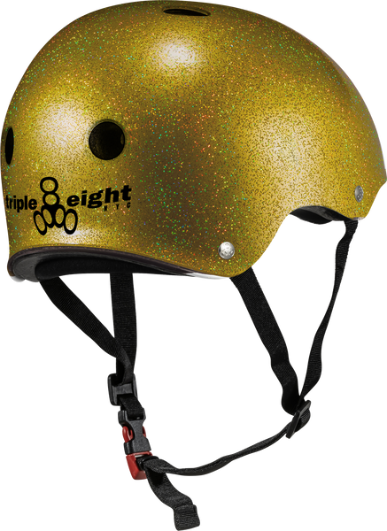 gold sparkle motorcycle helmet THE Certified Sweatsaver Helmet