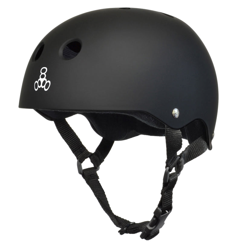 The Heed Helmet in Black w/ White Logo