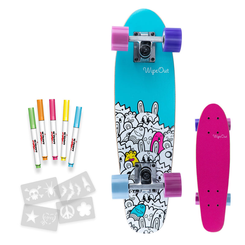 Wipeout™ Dry Erase Skateboards in Monsters
