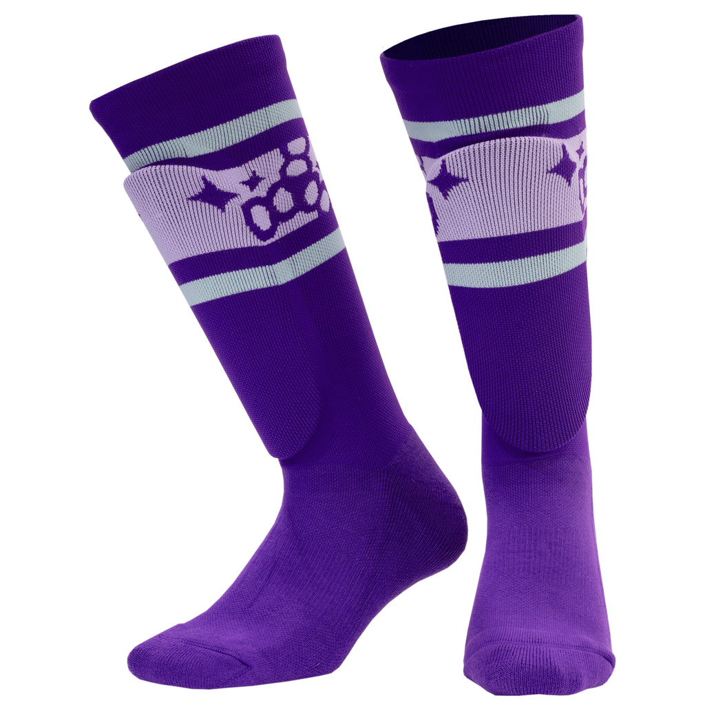 Sock Shinguards - Barbie Patin Signature Edition - Purple Stripe